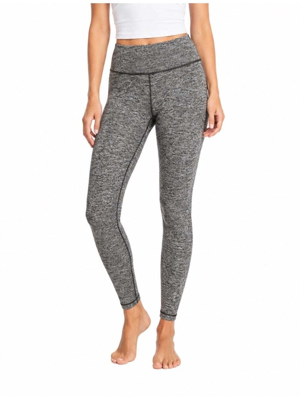Lululemon Wunder Under High Rise Tights Size 6 Heathered Black Athleisurecore